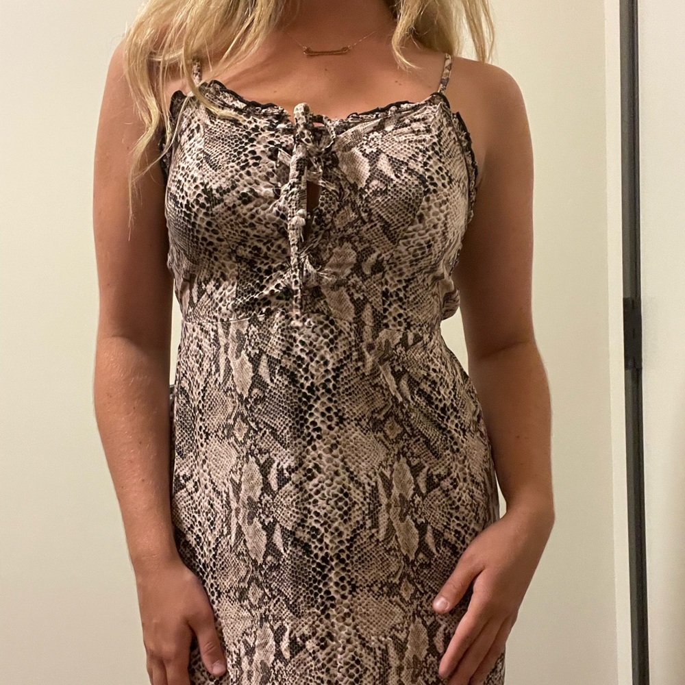Snakeskin Print Dress